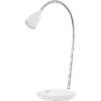Eglo DURENGO Tischleuchte Tischbeleuchtung - H38 x Ø16 cm - weiß, chrom - 2,5W inkl. - IP20