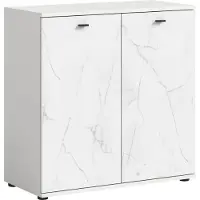 Ebuy24 Kommode Stone | weiß | Marmoroptik