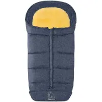 HEITMANN FELLE Fußsack "Eisbärchen - Komfort 2 in 1 Lammfell Winterfußsack - Premium Qualität" mit Lammfell-Einlage, für Kinderwagen und Buggy, waschbar