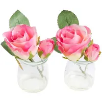 Botanic-Haus Kunstblume "Rose im Glas"