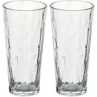 Koziol Longdrinkglas "Superglas CLUB No. 19", (Set, 2 tlg.), spülmaschinengeeignet, melaminfrei, 250 ml, 2-teilig