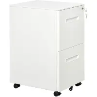 EStore AKTENSCHRANK mit 2 Schubladen, Rollen, für Akten im A4 Format, Stahl, Weiß