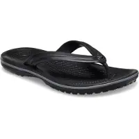 Crocs Herren Crocbrand Flip Flop in Schwarz Grau