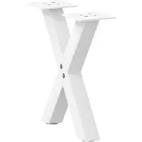 vidaXL Couchtischbeine X-Form 2 Stk. Weiß 37x(30-31) cm Stahl