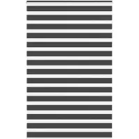 vidaXL Doppelrollo Schwarz 150x200 cm Stoffbreite 145,9 cm Polyester