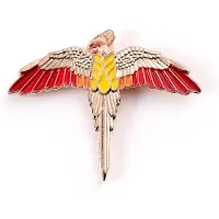 GED Harry Potter Rose Gold Plated Fawkes Pin Badge