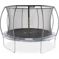 Sweeek - Trampolin 370cm internes Sicherheitsnetz - Grau