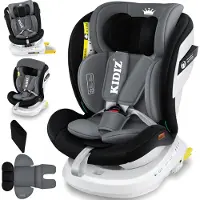 Kidiz Kindersitz Autositz Kinderautositz Baby Isofix Top Tether 360° drehbar i-Size Gruppe 0/1/2/3 ab Geburt -12 Jahre + Sonnenschutzdach Seitenschutz 5 Punkt Gurt Kopfstützenverstellung ECE R129
