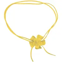 Collezione alessandro Taillengürtel "Blüte", Lederband mit echt Leder Blüte