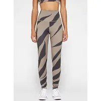 10DAYS Yoga Leggings Zebra Warm Taupe Größe: XXS | Sport-Leggings Outlet | Damen | Schwarz