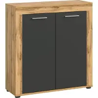 Ebuy24 Jam Sideboard 2 Türen, grau, Eiche Nachbildung.