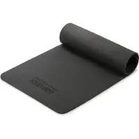 Gymtek Gymnastikmatte 0,5cm - 180x61cm - Trainingsmatte für Pilates, Yoga & Fitness- rutschfeste Yogamatte - Schwarz