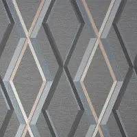 Superfresco Vliestapete "Prestige Geo" geometrisch Dunkelgrau - 10mx52cm