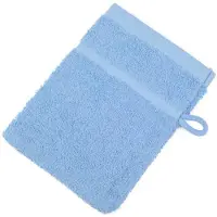 Gozze Waschhandschuh GÖZZE "Sylt", blau (taubenblau), B:16cm L:21cm, Frottier, Handtücher, Waschhandschuh