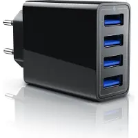 Aplic USB-Ladegerät 5000 mA, 4-Port Netzteil für Handy, Tablet uvm. 5000mA, 2,4A Max. je Port, 25W