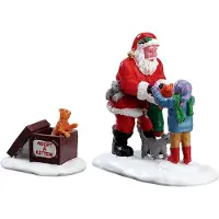 Lemax Weihnachtsfigur Santa and kittens (mix)