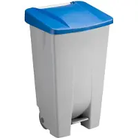Helit Mülleimer 120,0 l grau, blau, 1 St.