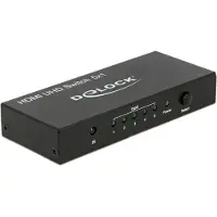 DeLOCK 18685, HDMI, Schwarz, Metall, 18 Gbit/s, 600 MHz, 3840 x 2160 Pixel