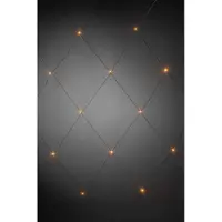 Konstsmide - LED Lichternetz, 96 bernsteinfarbene Dioden, 24V Außentrafo, schwarzes Kabel; 3757-800