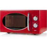 Domo DO2925, Arbeitsplatte, Solo-Mikrowelle, 25 l, 900 W, Drehregler, Rot