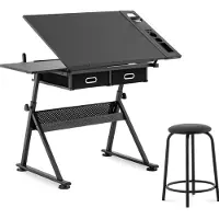 Expondo Fromm & Starck Zeichentisch - 115 x 60 cm - neig- und höhenverstellbar - mit Hocker