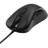 Deltaco DM120 Gaming-Maus Mouse (RGB, Bis zu 2400 DPI, 125 Hz, RGB-LED, 7 LED-Modi "Atmen", 1,85 m stoffbeschichtetes USB-Kabel)