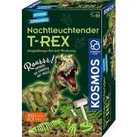 Kosmos 658021 nachtleuchtender T-REX experimentierset für Kinder ab 7 Jahren, dinosaurier, fossilien, ausgrabung, urzeit, tief verborgen im gipsblock, mitbringsel, geschenk
