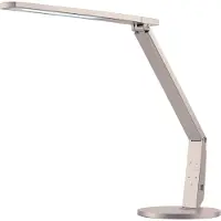 Hansa - Styro LED-Tischleuchte Vario Plus, 10 W, 620 lm, 2700-6400 K, höhenverstell-/dreh-/neigbar, USB-Ladefunktion, stufenlos dimmbar, champagner