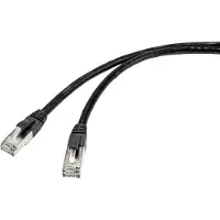 Renkforce RF-4538200 RJ45 Patchkabel CAT 6a S/FTP 15.00 m Schwarz für Außenbereich geeignet 1 St.
