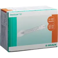 B Braun Omnican Insulinspr.0,5 ml U100 m.Kan.0,30x8 mm ei. 100x1 St Spritzen