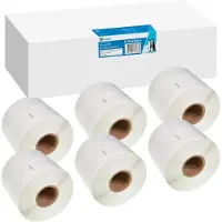 G&G Etiketten , kompatibel zu Dymo 99014/S0722430, 6x220 Stück, permanenthaftend, B 101 x H 54 mm weiß