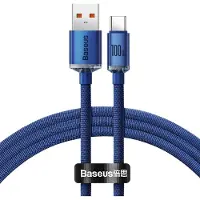 Baseus Crystal Shine, 1,2 m, USB A, USB C, 0,48 Gbit/s, Blau