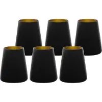 Stölzle Lausitz Set 6 Stück POWER Weissweinbecher schwarz-gold 159 00 12 EP096 | EAN 4012632245656