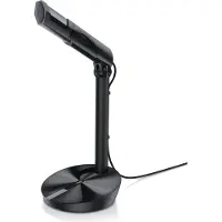 CSL Streaming Mikrofon, USB Desktop Mikro mit Windschutz RMP 800 Tischmikrofon / Standmikrofon