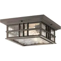 Elstead Lighting Elstead Beacon Square Außen-Deckenleuchte E27 2-fach Ältere Bronze IP44 Anti-Meerwasser