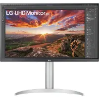 LG 27UP850N-W, 68,6 cm (27"), 3840 x 2160 Pixel, 4K Ultra HD, LED, 5 ms, Silber, Schwarz