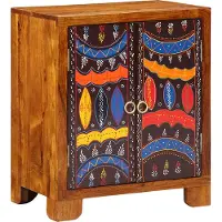 vidaXL Sideboard Mehrfarbig 50x35x60 cm Massivholz Akazie