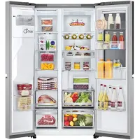LG GSXE90MBAD Side-by-Side Kühlkombination Freistehend 628 l , Silber