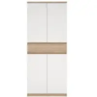 Die Möbelfundgrube Schuhschrank Jackson Hickory weiß 80 x 192 cm - NAIA