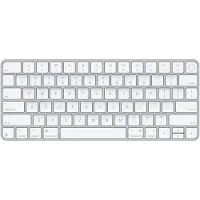 Apple Magic Keyboard mit Touch ID für Mac Modelle mit Chip – Englisch (USA), Mini, Verkabelt & Kabellos, USB + Bluetooth, QWERTY, Silber, Weiß