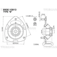 TRISCAN Federbeinstützlager [Hersteller-Nr. 850013913] für Toyota