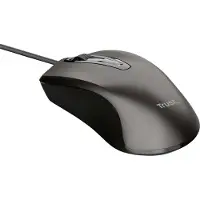 Trust 24657, Beidhändig, Optisch, USB Typ-A, 1200 DPI, Schwarz