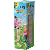 SES Creative 02313 Wackelturm XXL - Riesiger Geschicklichkeitsturm aus Holz für Draußen, Brettspiel, Feinmotorik (Geschicklichkeit), 5 Jahr(e)