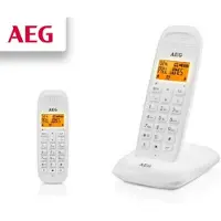AEG VOXTEL D81, DECT-Telefon, Kabelloses Mobilteil, Freisprecheinrichtung, 50 Eintragungen, Anrufer-Identifikation, Weiß