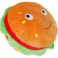 Take Me Home Hamburger Plüsch Kuschelkissen 48cm - weiches Spielzeug Kissen