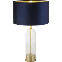 Searchlight Tischlampe Oxford mit dunkelblauer Kapuze