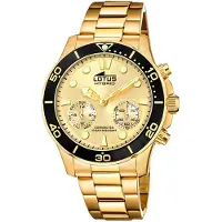 Lotus Herren Uhr Classic Sport Elegant Edelstahl Armbanduhr gold UL18802/1
