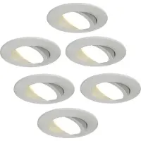 LEDVION LED Einbaustrahler 6er Set 5W CCT wasserdicht IP65