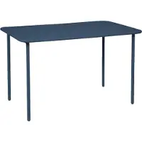 Sweeek - Gartentisch aus Stahl für 4 Personen - Marineblau