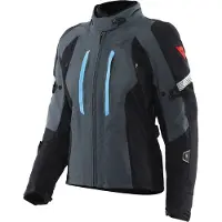 Dainese Mangen Absøluteshell Pro Wasserdichte Damen Grau Schwarz Blau Motorrad Textiljacke Größe 46